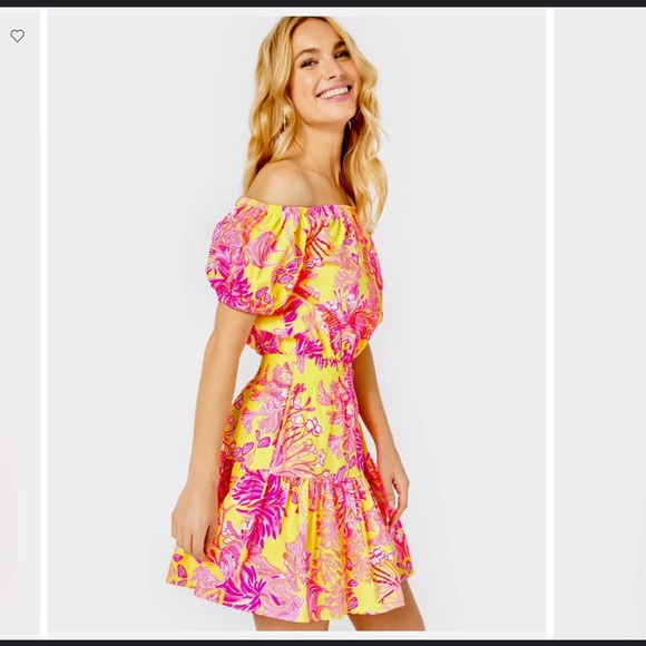 Lilly Pulitzer Dresses & Skirts - Lilly Pulitzer yellow pink dress